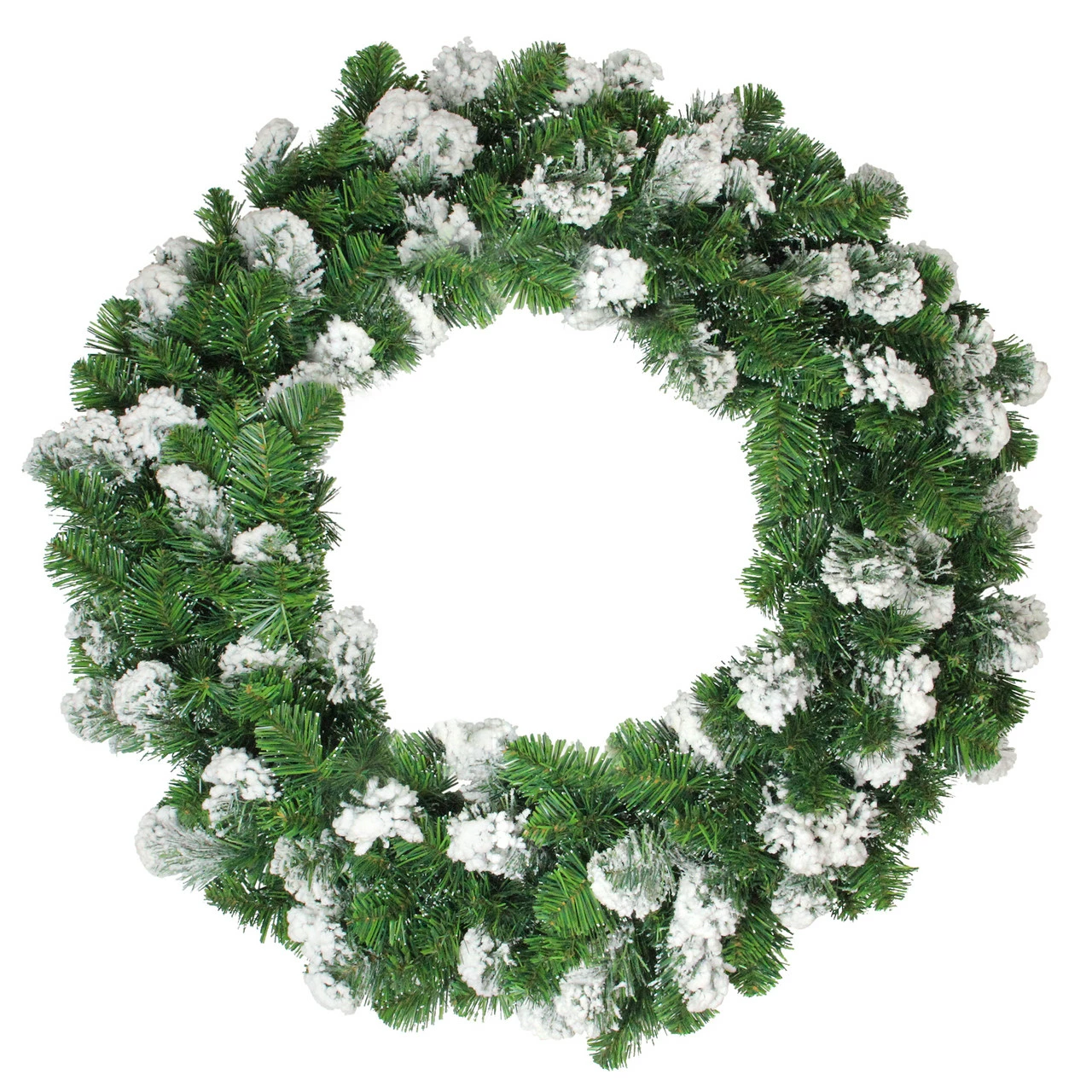 Allstate 24" Snowy Colorado Pine Flocked Artificial Christmas Wreath - Unlit 1 Allstate 24" Snowy Colorado Pine Flocked Artificial Christmas Wreath - Unlit