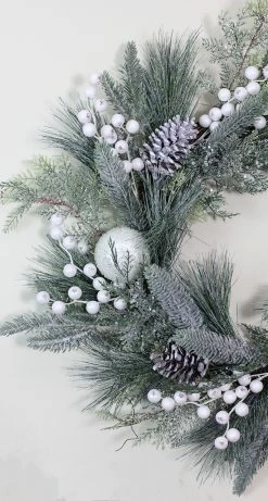 Northlight Frosted Mixed Pine And Pine Cone Artificial Christmas Wreath, 24-inch, Unlit -Wreaths & Garland shop 0by6adrwjnqmcqk7xqoiakxoij7idhin 42362.1665611045