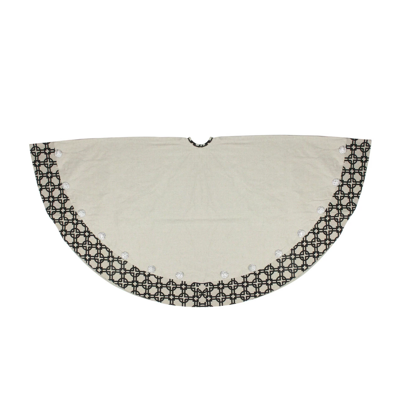 Allstate 54" Black And White Rhinestone Christmas Tree Skirt 1 Allstate 54" Black And White Rhinestone Christmas Tree Skirt