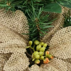 Northlight Mixed Pine Berry And Burlap Poinsettia Artificial Christmas Wreath - 24-Inch, Unlit -Wreaths & Garland shop 0tdwxklqqebslt5djbxqexrxzhvyjlof 79405.1588357523