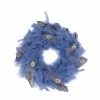 Northlight 12" Blue And Gray Feather Artificial Christmas Wreath - Unlit