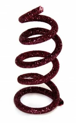 Melrose 30' X 0.4" Burgundy Glitter Enchanted Forest Wired Tube Artificial Christmas Garland - Unlit