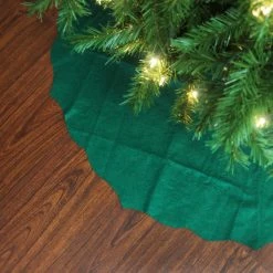 Northlight 38" Pine Green Scalloped Edge Round Christmas Tree Skirt -Wreaths & Garland shop 1kvkzkhbklyldwa74rag8lgshfhqyrxb 18917.1665611026