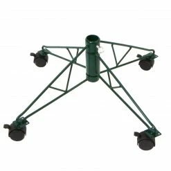 Northlight Green Metal Rolling Christmas Tree Stand For 6.5' - 7.5' Artificial Trees