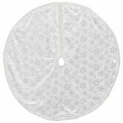 Northlight 48" Silver And White Snowflakes Christmas Tree Skirt