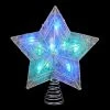 Kurt Adler 12" Lighted Silver And Clear Star Color Changing LED Christmas Tree Topper