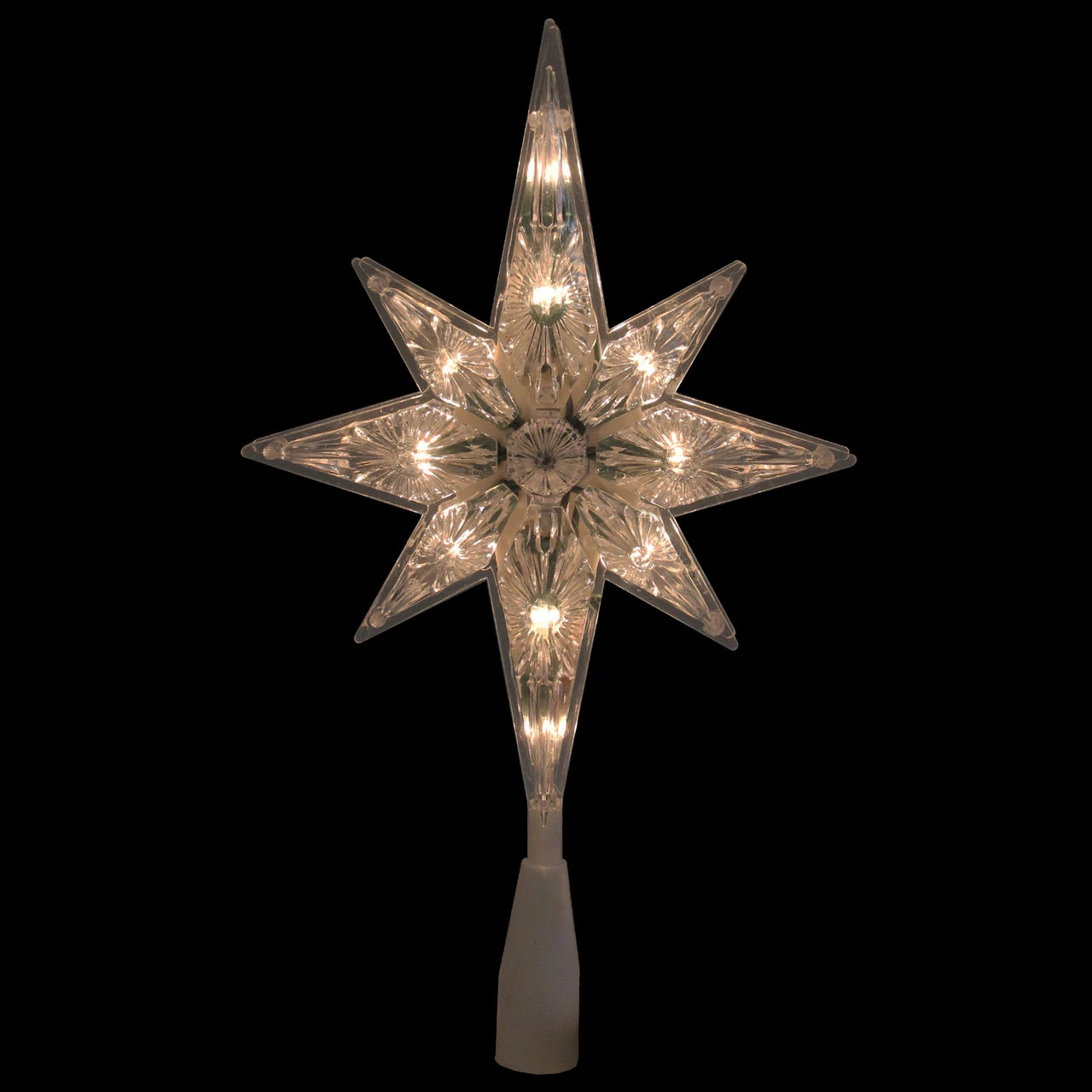 Northlight 10" Lighted Faceted Star Of Bethlehem Christmas Tree Topper, Clear Lights 2 Northlight 10" Lighted Faceted Star Of Bethlehem Christmas Tree Topper, Clear Lights - Image 2