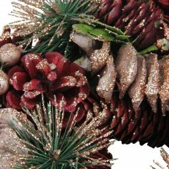 Northlight Dusty Rose And Red Pine Cones Artificial Christmas Wreath, 10-Inch, Unlit -Wreaths & Garland shop 5i3opdwleb59el4npktvyjc56djpzb0c 87661.1588411282