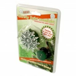 Hydrofarm 3.5" Green Thirsty Light Battery Operated Blinking Snowflake Christmas Tree Water Sensor