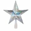 Kurt Adler 18" Silver "Merry Christmas" Star Tree Topper - Multi Colored