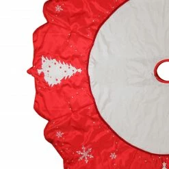 Allstate 54" Red And White Embroidered Jeweled Tree With Snowflake Christmas Tree Skirt -Wreaths & Garland shop allstate20xa1257 re whb 80073.1638546380