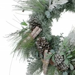 Allstate 24” Artificial Frosted Pine, Birch Scrolls And Pine Cone Christmas Wreath - Unlit 5 Allstate 24” Artificial Frosted Pine, Birch Scrolls And Pine Cone Christmas Wreath - Unlit -Wreaths & Garland shop allstate20xdw792 wh gr 68682.1665783349