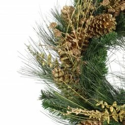 Allstate Gold Glitter Pine Cone And Berry Artificial Christmas Wreath - 26-Inch, Unlit -Wreaths & Garland shop allstate20xdz452 go 26908.1644972727