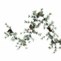 Allstate 9.5' Frosted Pine With Pine Cones Artificial Christmas Garland - Unlit -Wreaths & Garland shop allstate20ygd033 gr sn 22865.1644973394