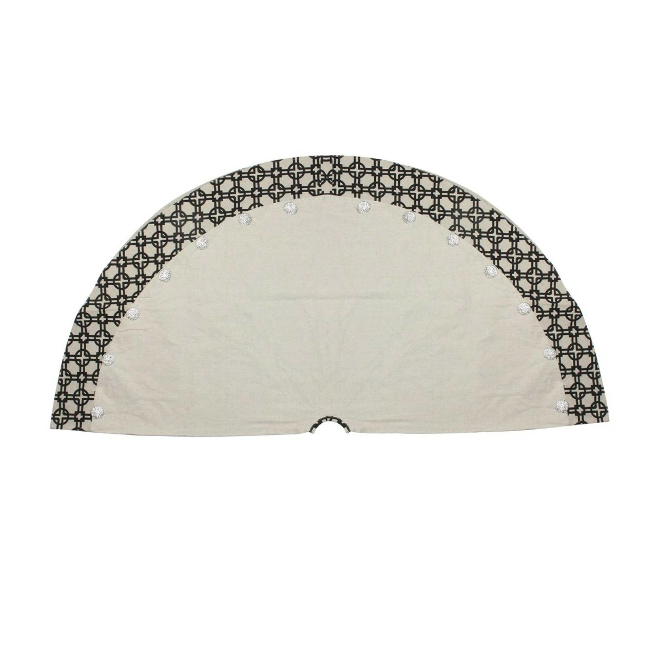 Allstate 54" Black And White Rhinestone Christmas Tree Skirt 2 Allstate 54" Black And White Rhinestone Christmas Tree Skirt - Image 2