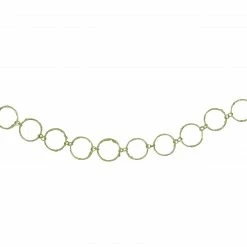 Allstate 5' X 1.75" Lime Green Glittered Round Ring Chain Artificial Christmas Garland - Unlit