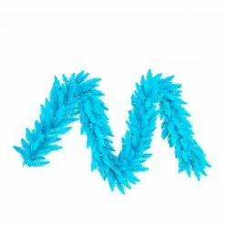 Vickerman 9' X 10" Pre-lit Sky Blue Spruce Artificial Christmas Garland - Clear Lights