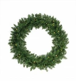 Northlight Pre-Lit Buffalo Fir Artificial Christmas Wreath - 36-Inch, Warm White LED Lights