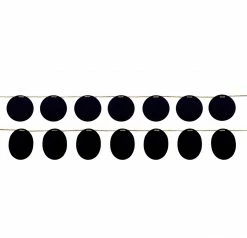 Melrose Set Of 2 Black Country Rustic Chalkboard And Jute Rope Novelty Christmas Garlands 6' - Unlit