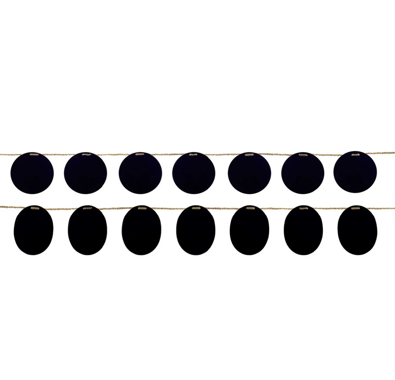 Melrose Set Of 2 Black Country Rustic Chalkboard And Jute Rope Novelty Christmas Garlands 6' - Unlit 1 Melrose Set Of 2 Black Country Rustic Chalkboard And Jute Rope Novelty Christmas Garlands 6' - Unlit