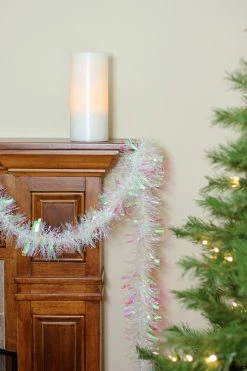 Northlight 50' X 4" White Iridescent Wide Cut Tinsel Christmas Garland - Unlit -Wreaths & Garland shop ci5tahytf8aadqygtty3r2liawpg0by5 58684.1665346758