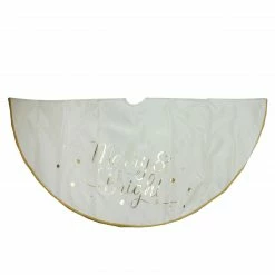Northlight 48” Ivory White Merry And Bright Christmas Tree Skirt