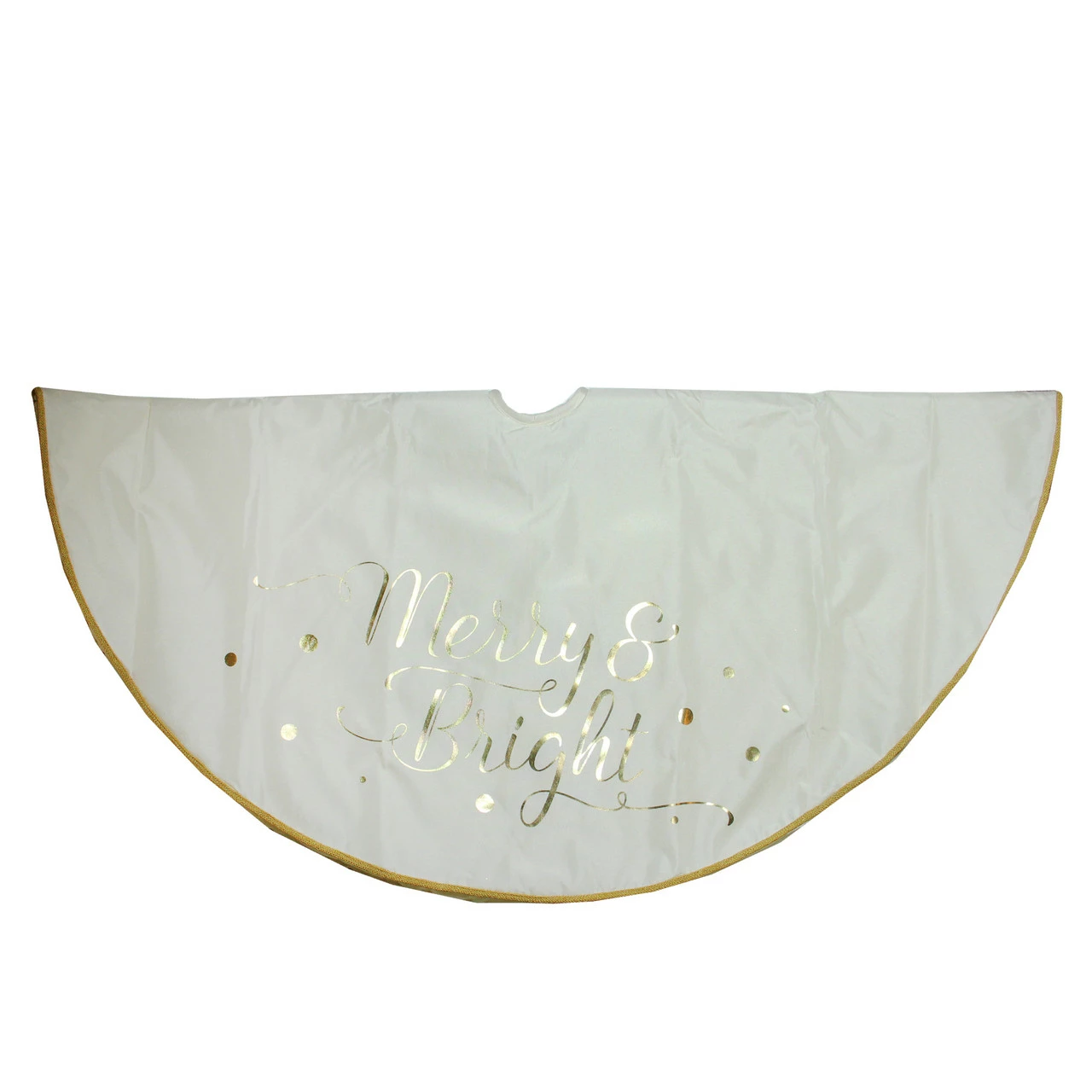 Northlight 48” Ivory White Merry And Bright Christmas Tree Skirt 1 Northlight 48” Ivory White Merry And Bright Christmas Tree Skirt