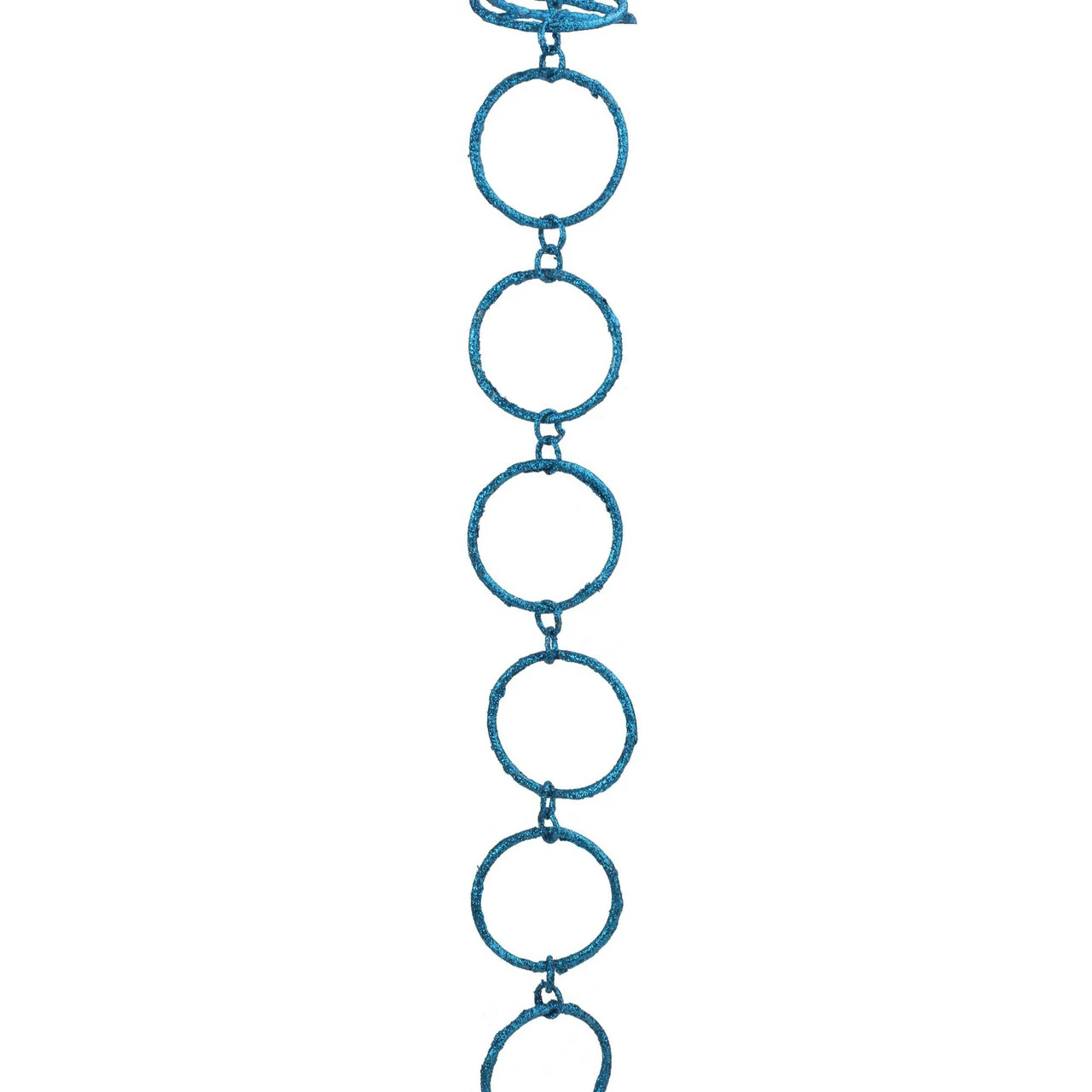 Allstate 5' X 1.75" Turquoise Peacock Blue Round Chain Christmas Garland - Unlit 1 Allstate 5' X 1.75" Turquoise Peacock Blue Round Chain Christmas Garland - Unlit