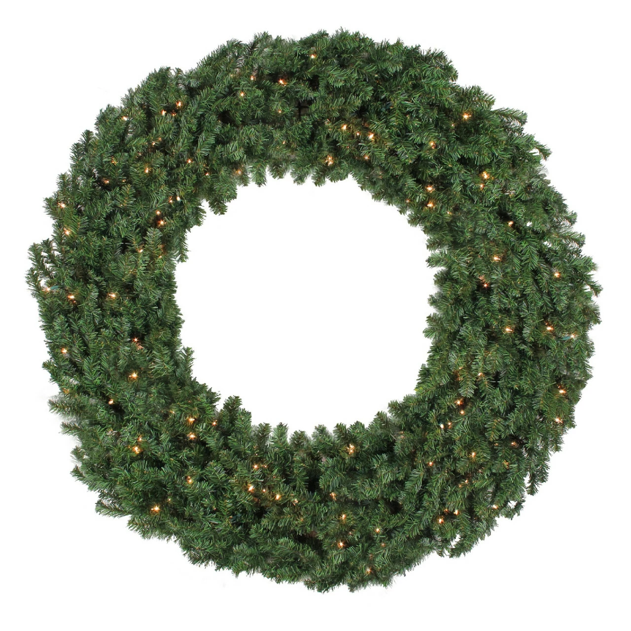 Northlight Pre-Lit Commercial Canadian Pine Artificial Christmas Wreath - 7-Foot, Clear Lights 1 Northlight Pre-Lit Commercial Canadian Pine Artificial Christmas Wreath - 7-Foot, Clear Lights
