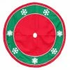 Northlight 48" Red And Green Snowflakes Christmas Tree Skirt
