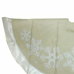 Dyno 48" Gold And Silver Bordered Snowflake Christmas Tree Skirt -Wreaths & Garland shop dyno202484774 2 17627.1664811415