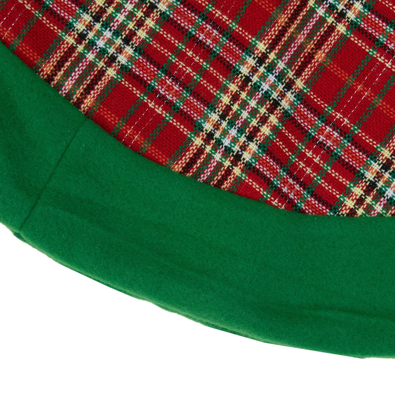 Northlight 24" Green And Red Tartan Christmas Tree Skirt 3 Northlight 24" Green And Red Tartan Christmas Tree Skirt - Image 3