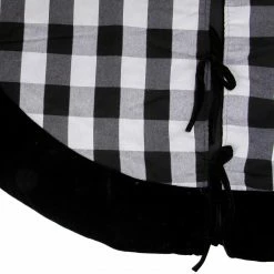 Dyno 48" Black And White Plaid Round Christmas Tree Skirt -Wreaths & Garland shop dyno 2487133 1 41149.1665611632