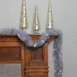 Northlight 50' Traditional Shiny Silver 6 Ply Christmas Foil Tinsel Garland - Unlit -Wreaths & Garland shop ev8ruezzrqmai5c8rfui79sdkqutfkmr 82312.1665347048