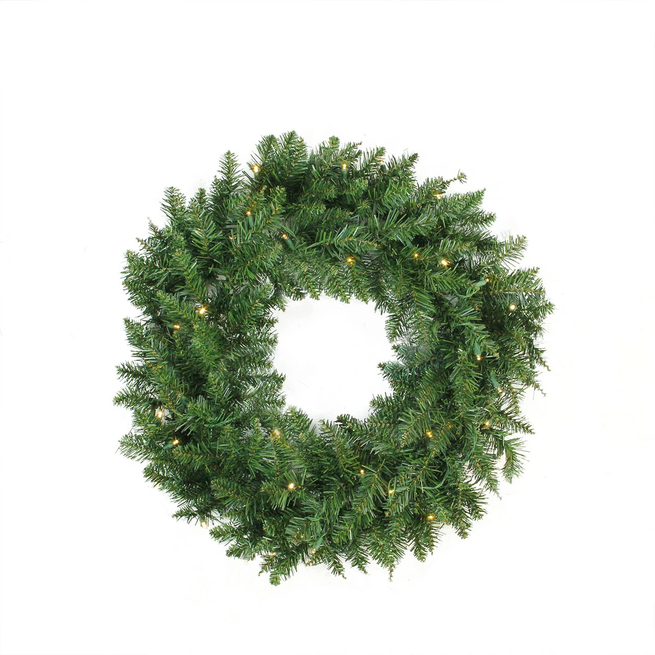 Northlight Pre-Lit Buffalo Fir Artificial Christmas Wreath - 24-Inch, Warm White LED Lights 1 Northlight Pre-Lit Buffalo Fir Artificial Christmas Wreath - 24-Inch, Warm White LED Lights