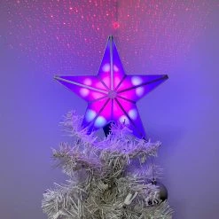 BlissLights Shining Star Christmas Tree Topper - Multicolored LED Light Show, Indoor Holiday Projector Lighting (Silver Trim, Red Stars) -Wreaths & Garland shop ffd7fcd8 8a02 4149 b40a bf02f2828ecc 56615.1623105391