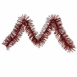 Vickerman 9' X 10" Pre-Lit Ruby Red Spruce Artificial Christmas Garland - Clear Lights