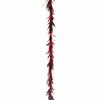 Allstate 6' X 3" Vibrant Red Regal Peacock Feather Artificial Christmas Garland - Unlit
