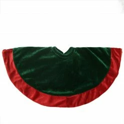 Northlight 18" Green And Red Round Mini Christmas Tree Skirt