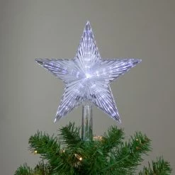 Hofert 9.5" Lighted Clear Twinkling 5-Point Star Christmas Tree Topper - Clear White LED Lights 7 Hofert 9.5" Lighted Clear Twinkling 5-Point Star Christmas Tree Topper - Clear White LED Lights -Wreaths & Garland shop hofert 1967 02 4 71295.1665610747