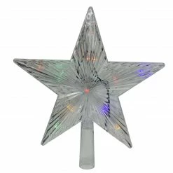 Hofert 9.5" Lighted White Star Christmas Tree Topper - White And Multicolor LED Lights -Wreaths & Garland shop hofert 1981 2 68822.1588402620