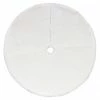 Dyno 48" White Plush Solid Round Christmas Tree Skirt