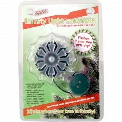 Hydrofarm 3.5" Green Thirsty Light Battery Operated Blinking Snowflake Christmas Tree Water Sensor -Wreaths & Garland shop hydrofarm hgtlsf 03 48969.1600218896