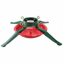 Christmas Central 28' Green And Red Real Live Christmas Tree Stand