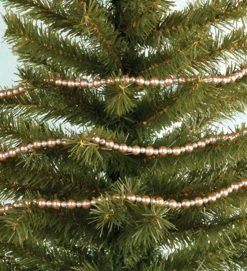 CC Christmas Decor 6' Elegant Champagne Faux Pearl Beaded Christmas Garland