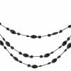 Melrose 1.5' X 7" Shiny Black Beaded Jewel Drape Artificial Christmas Garland