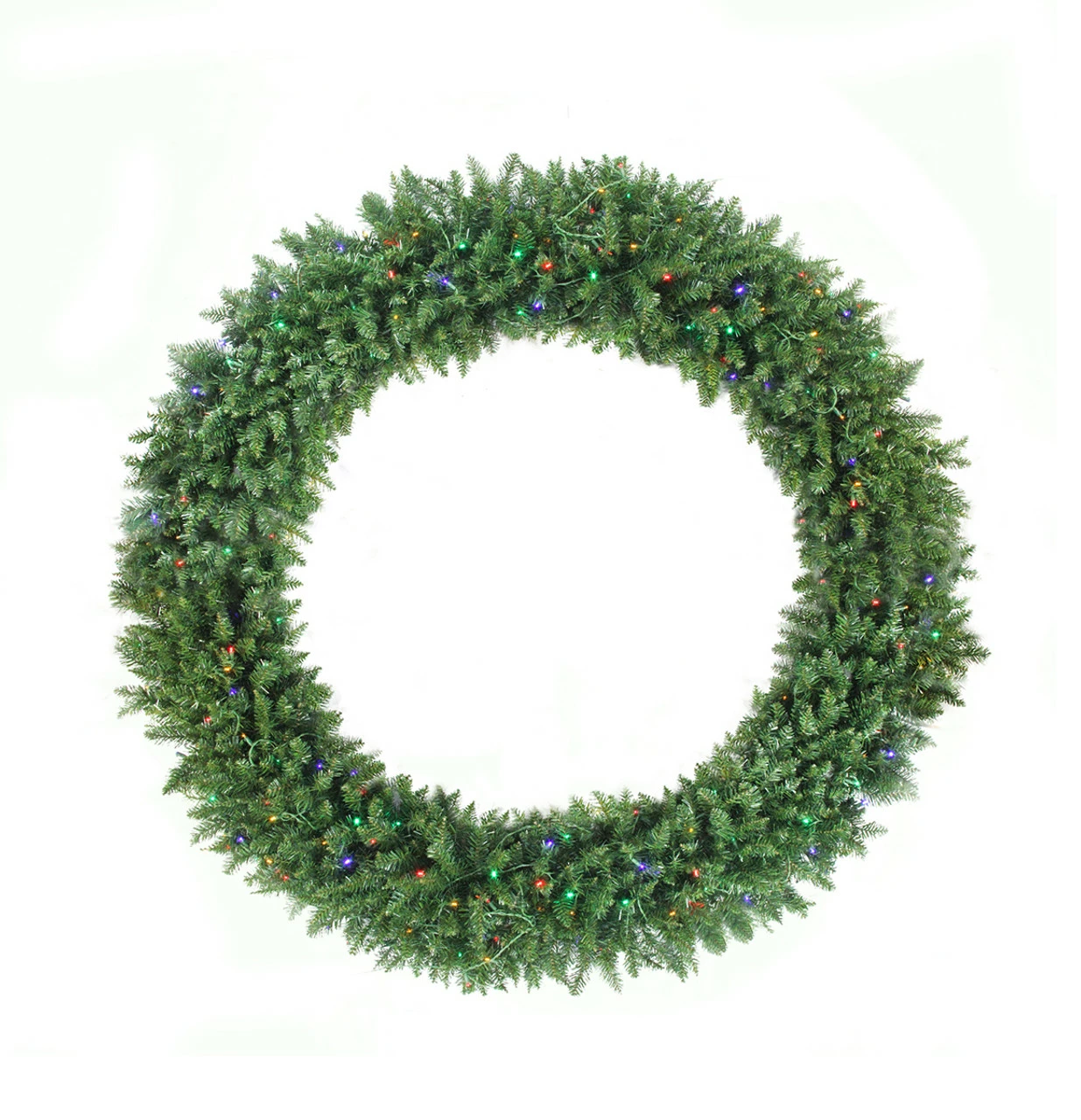 Northlight Pre-Lit Buffalo Fir Commercial Artificial Christmas Wreath - 72-Inch, Multicolor LED Lights 1 Northlight Pre-Lit Buffalo Fir Commercial Artificial Christmas Wreath - 72-Inch, Multicolor LED Lights