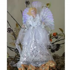 Northlight 16" White And Silver Lighted Angel Sequined Gown Christmas Tree Topper 6 Northlight 16" White And Silver Lighted Angel Sequined Gown Christmas Tree Topper -Wreaths & Garland shop kohkbnlmcxd42gs4ygyitwv2cfcvyosy 24950.1588402817
