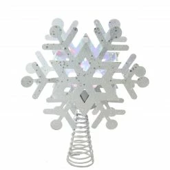 Northlight 11.5" LED Lighted Decorative Snowflake Christmas Tree Topper With Projector