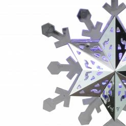 Kurt Adler 9.25'' Lighted White And Blue Rotating Snowflake Christmas Tree Topper - Clear LED Lights -Wreaths & Garland shop ksa20jel0306b 92354.1664903773